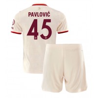 Echipament fotbal Bayern Munich Aleksandar Pavlovic #45 Tricou Treilea 2024-25 pentru copii maneca scurta (+ Pantaloni scurti)